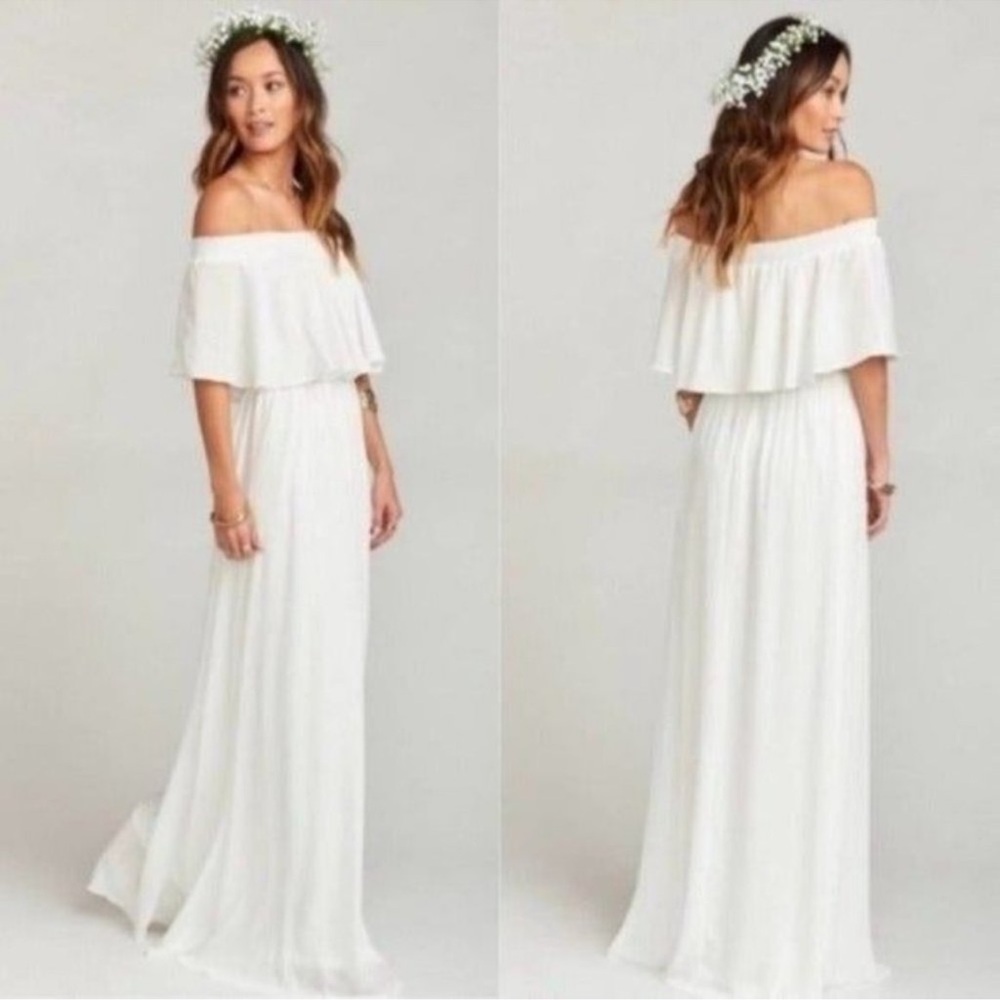 Show Me Your MuMu Off-Shoulder White Maxi Dress